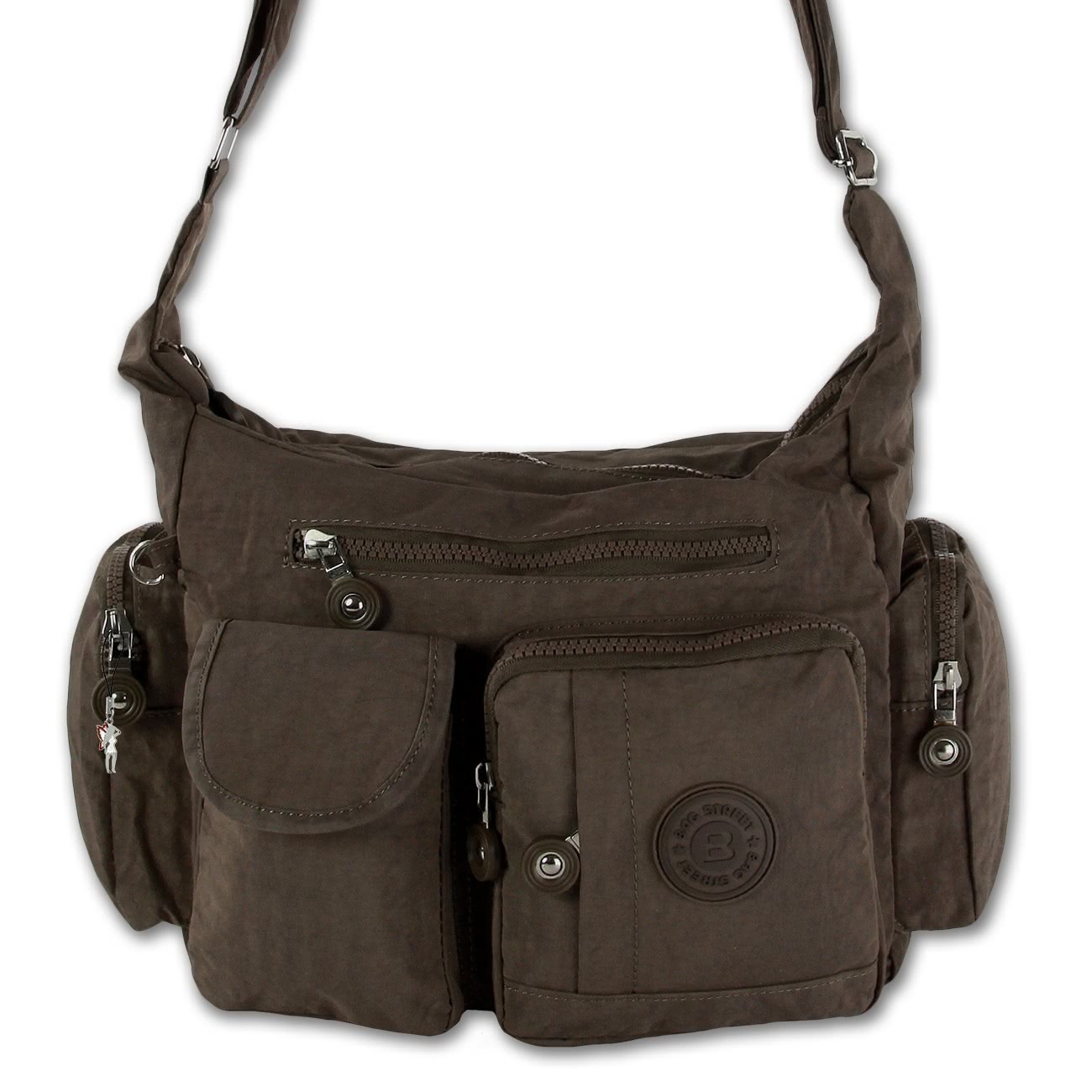 Bag Street Nylon braun Damen crossover OTJ205N