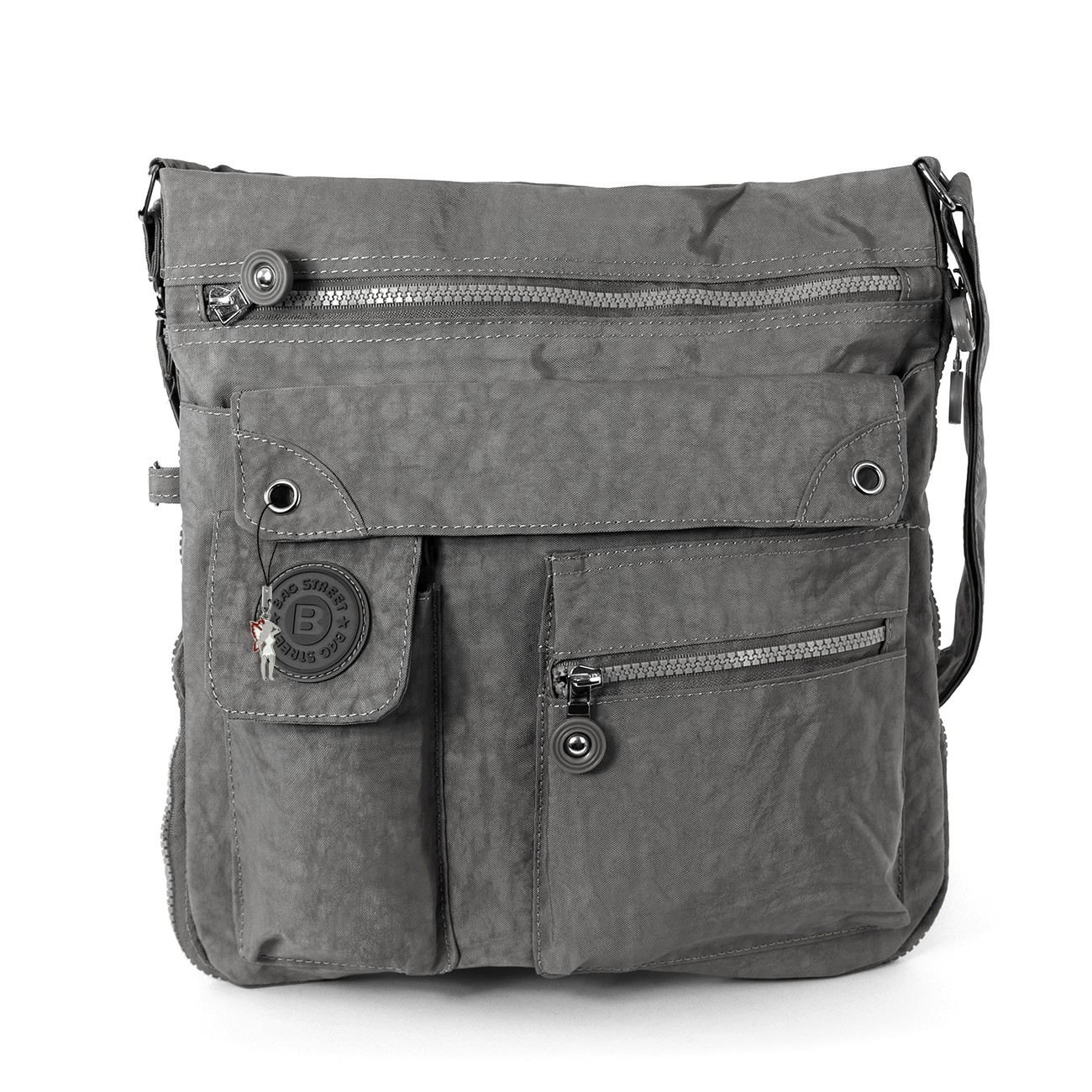 Bag Street Crinkle Nylon grau Cross-Body OTJ206K