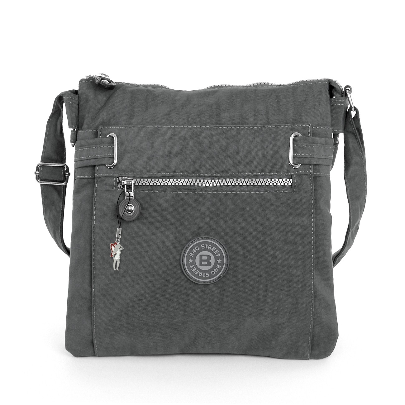 Damen grau Nylon Bag Street Handtasche OTJ207K