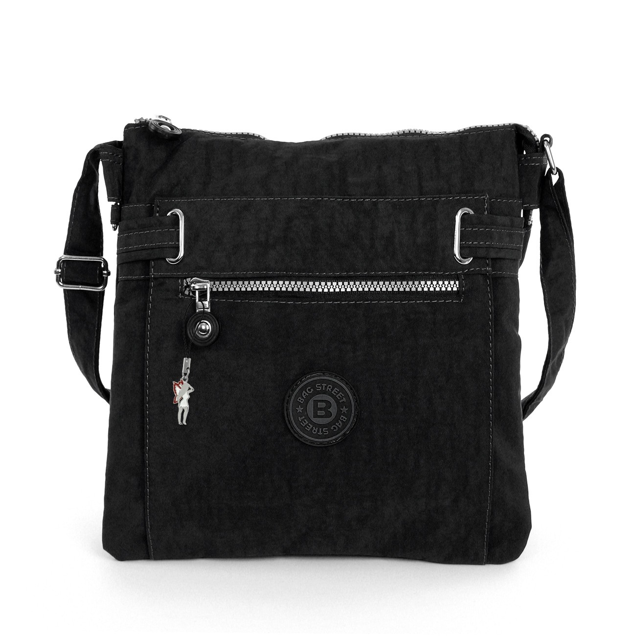 Damen schwarz Nylon Bag Street Handtasche OTJ207S