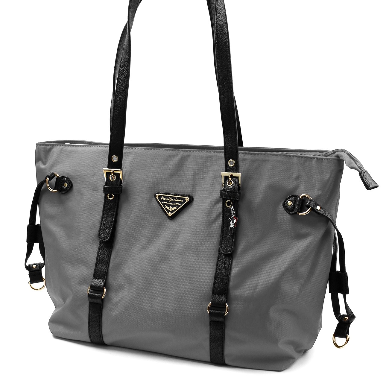 Shopper Damen Handtasche grau Nylon Jennifer Jones OTJ211K