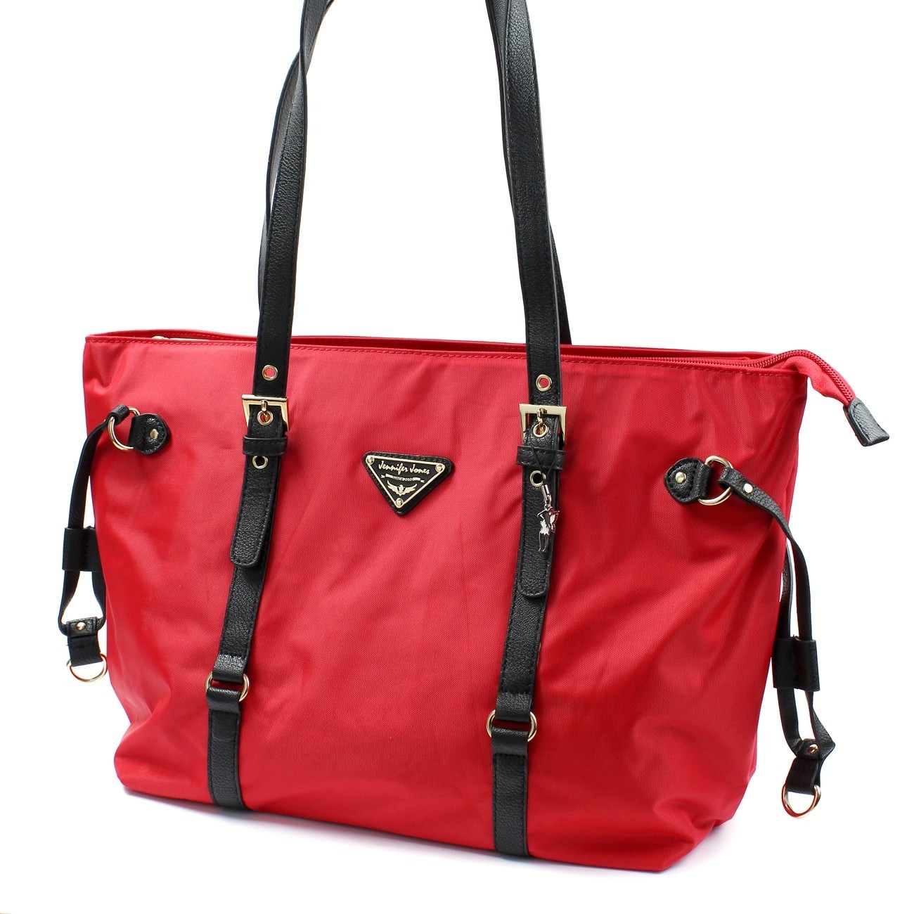 Shopper Damen Handtasche rot Nylon Schultertasche Jennifer Jones OTJ211R