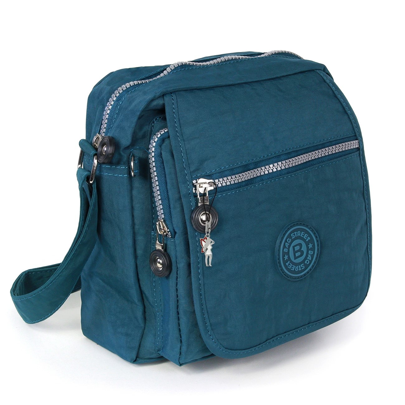 Umhängetasche Nylon blau Schultertasche Crossbody Bag Street OTJ218B