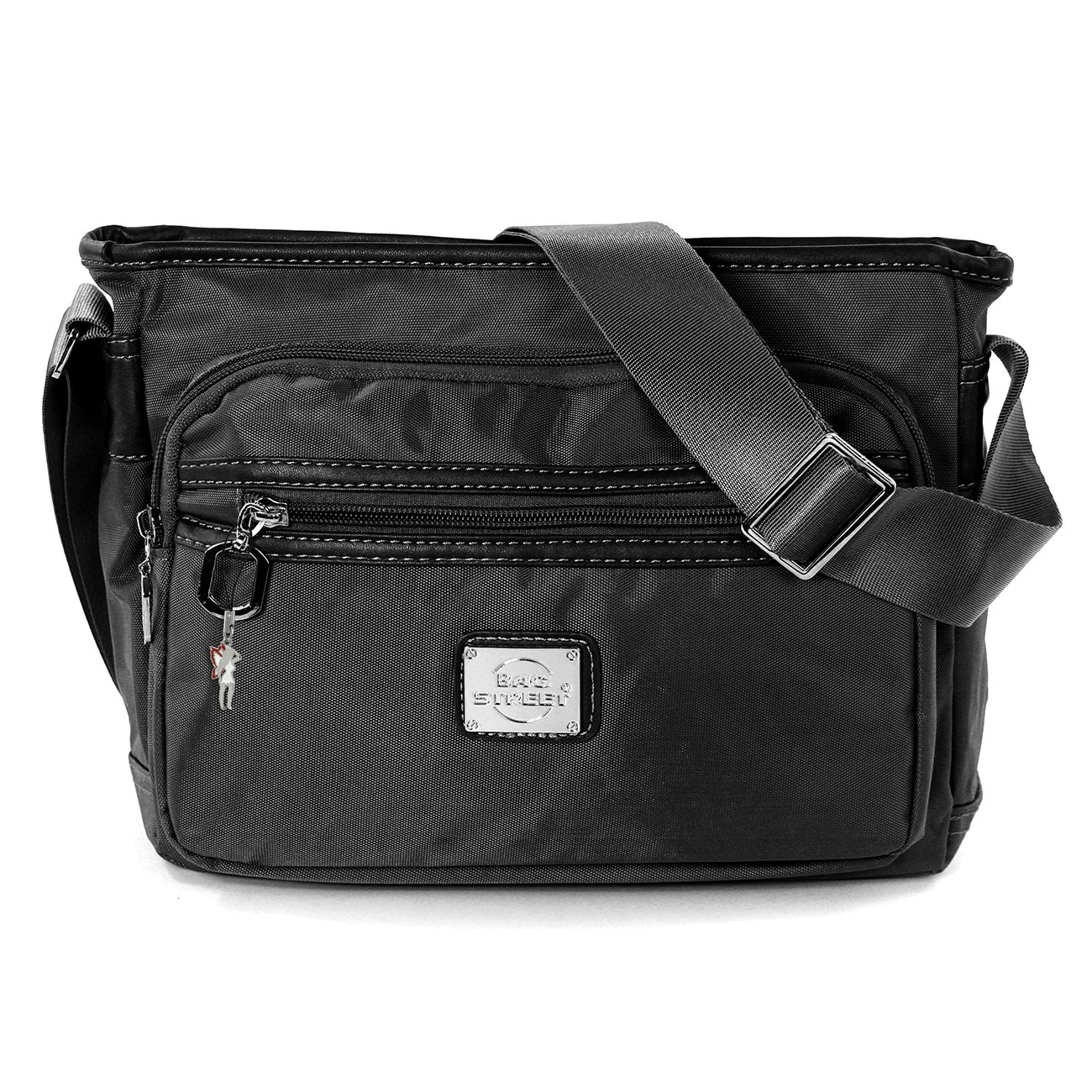 Umhängetasche, Schultertasche Nylon schwarz Damentasche Bag Street OTJ225S