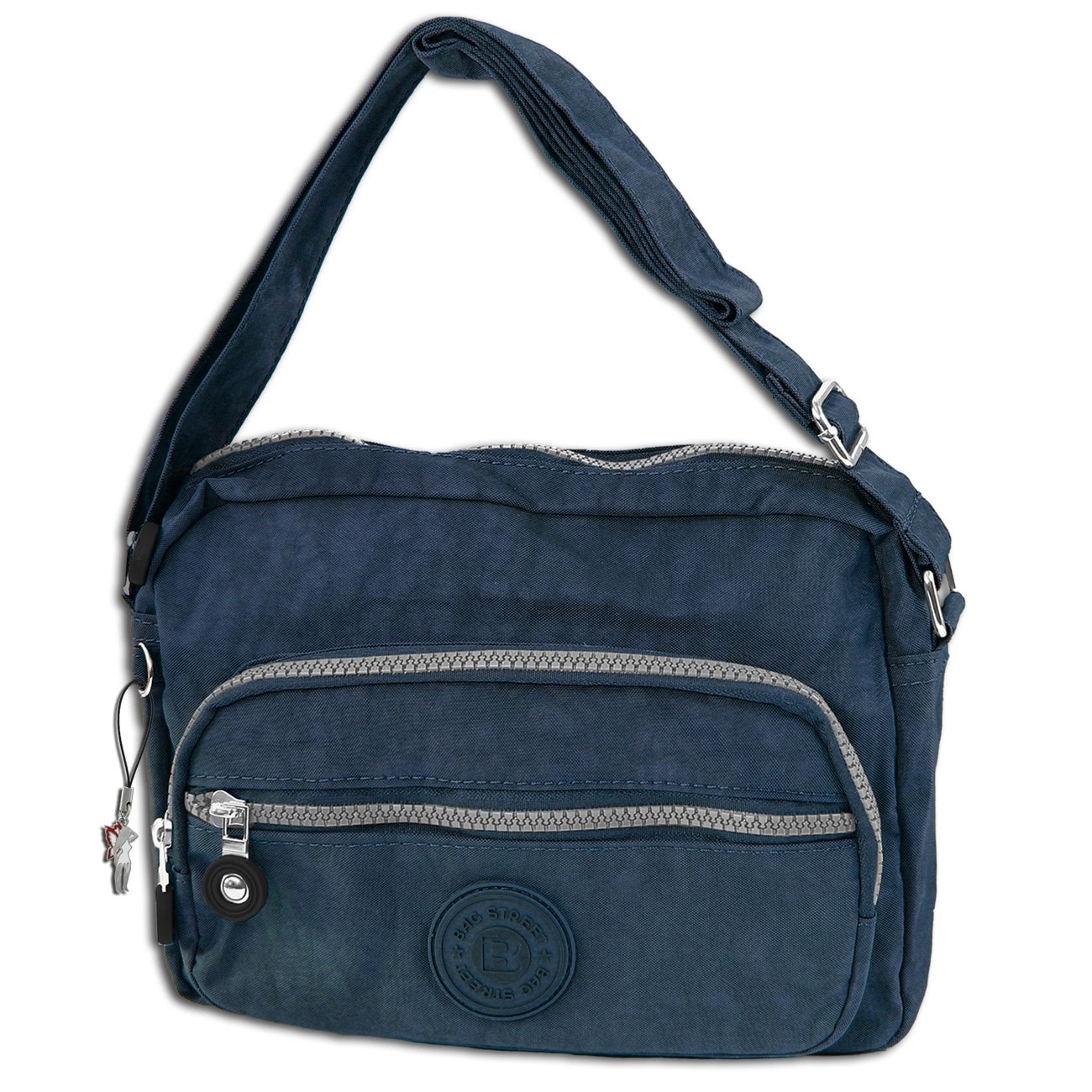 Bag Street leichte Nylon blau Handtasche OTJ227B