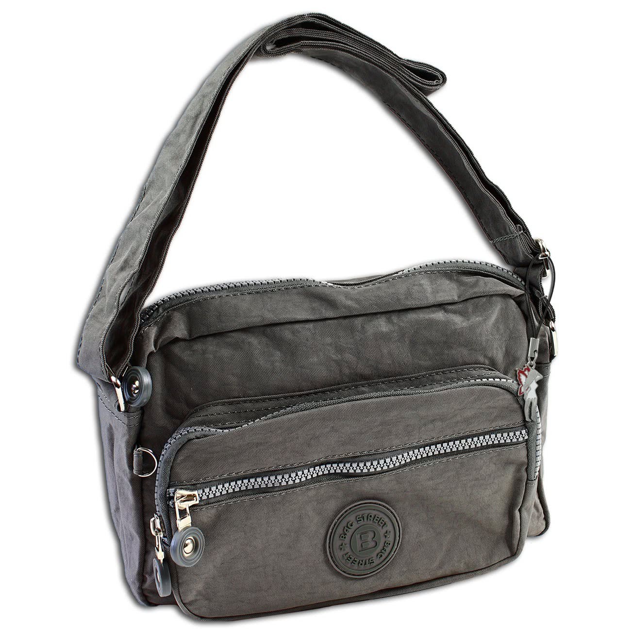 Bag Street leichte Nylon grau Handtasche OTJ227K