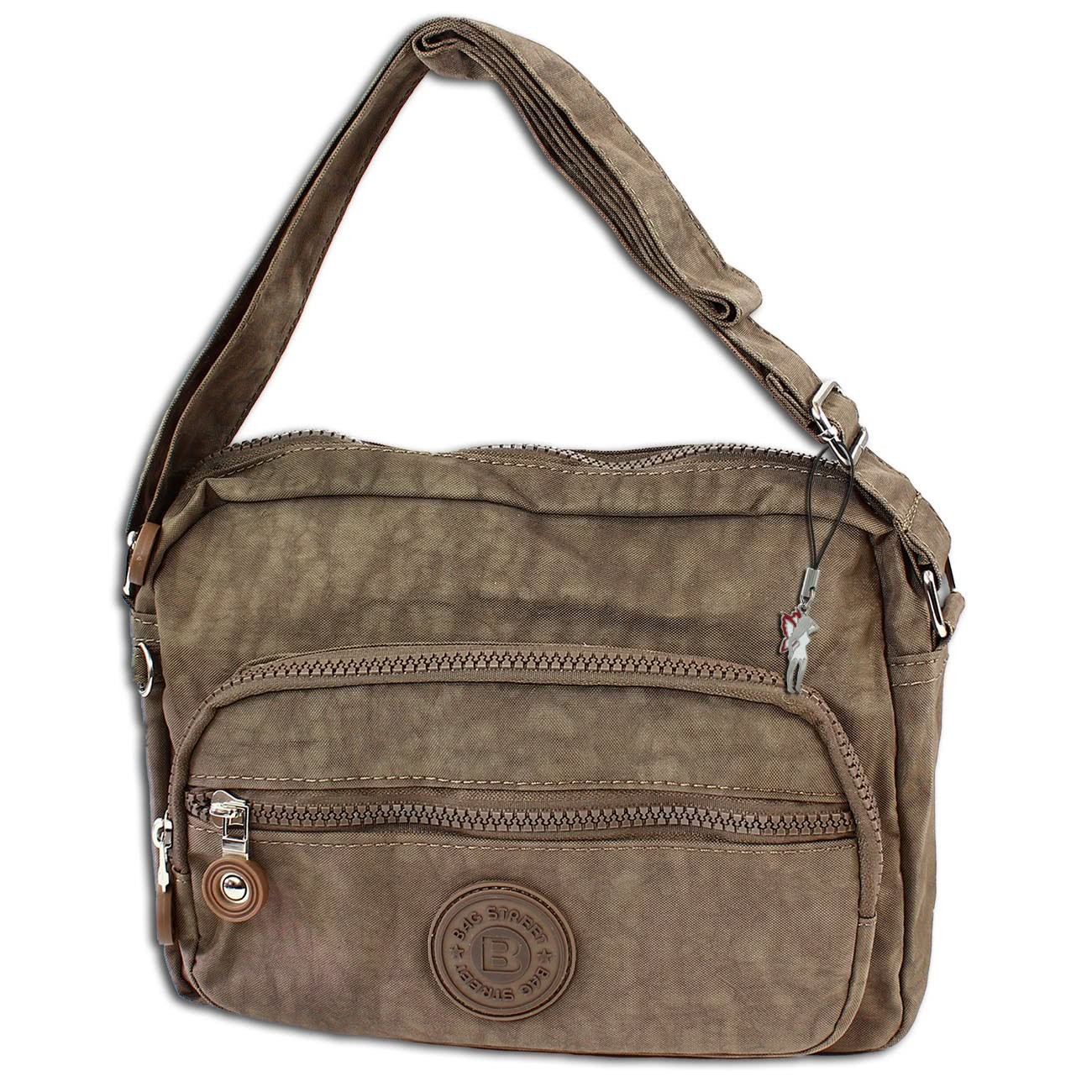 Bag Street leichte Nylon stone Handtasche OTJ227L