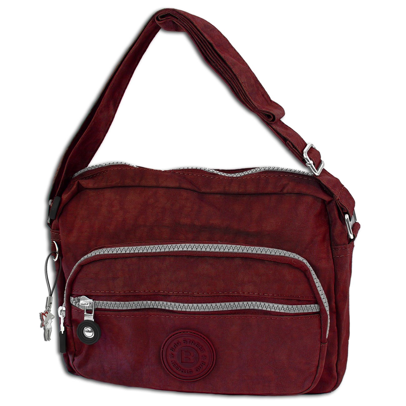 Bag Street leichte Nylon rot Handtasche OTJ227R