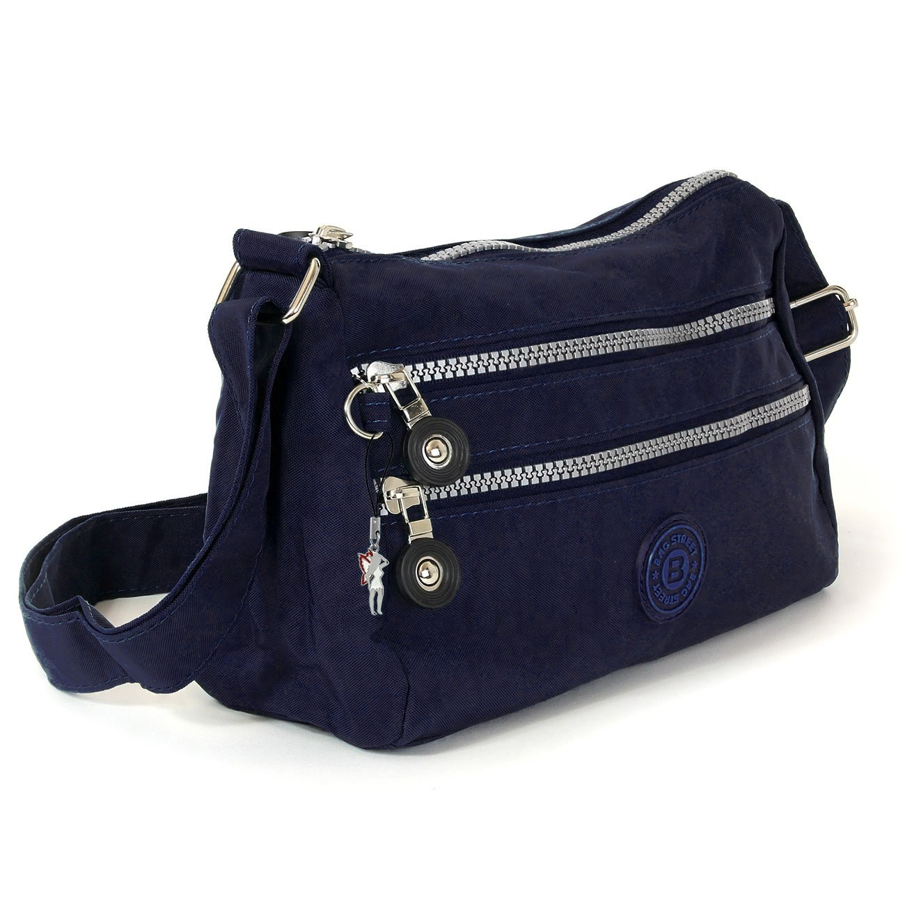 Bag Street Umhängetasche Nylon navy blau Sportliche Damen Handtasche OTJ229B