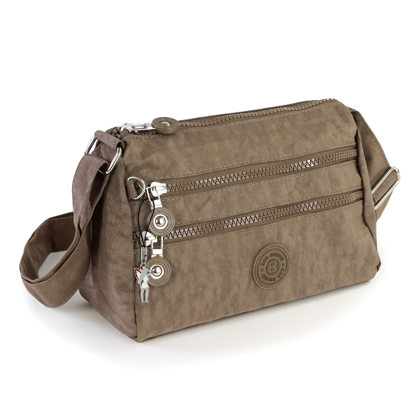 Bag Street Nylon stone braun Sportliche Damen Handtasche OTJ229L