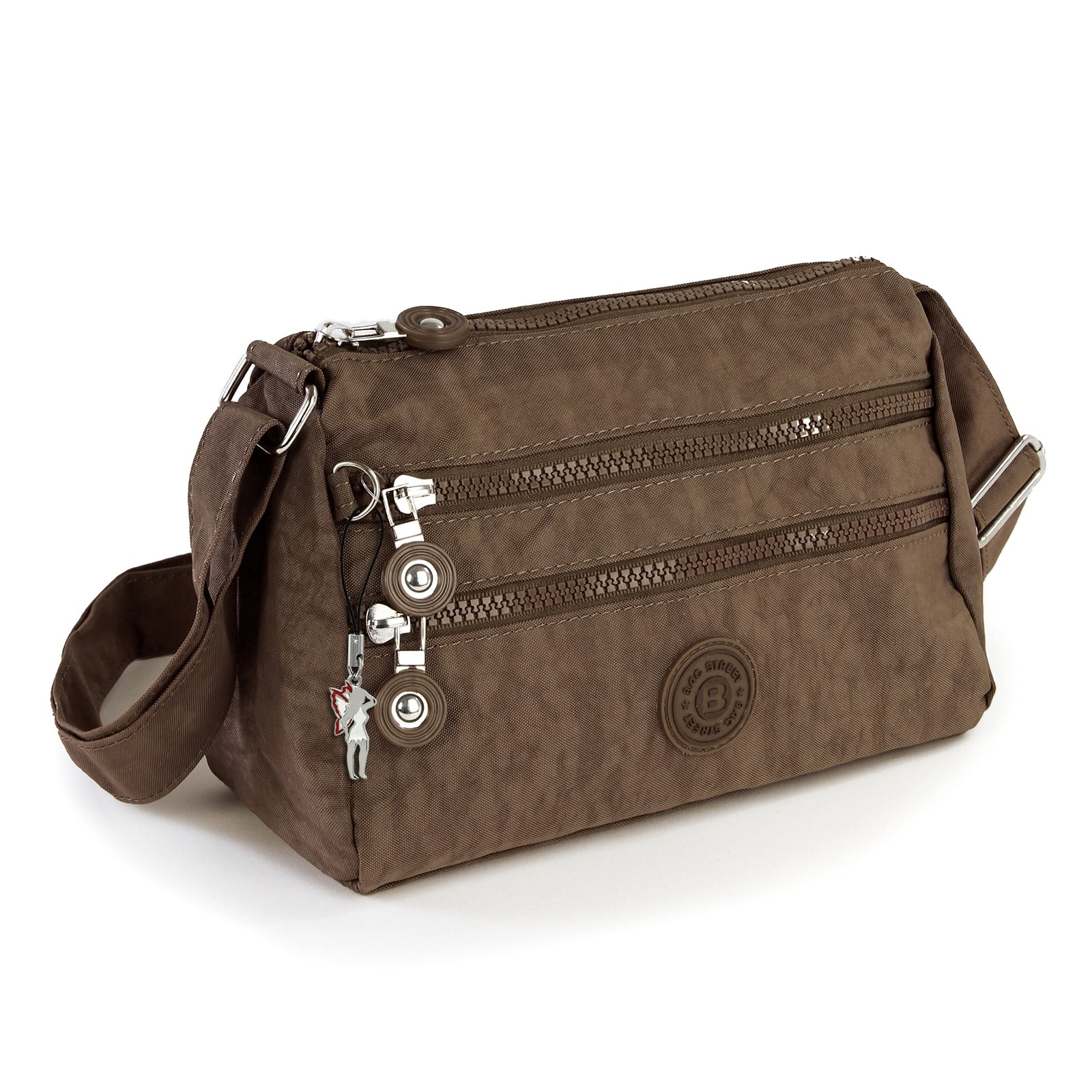 Bag Street Nylon braun Sportliche Damen Handtasche OTJ229N