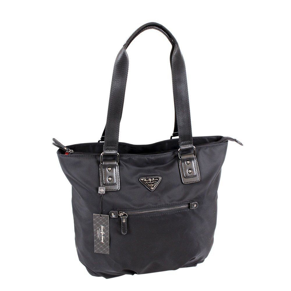 Shopper Nylon schwarz Damen Handtasche Jennifer Jones OTJ237S