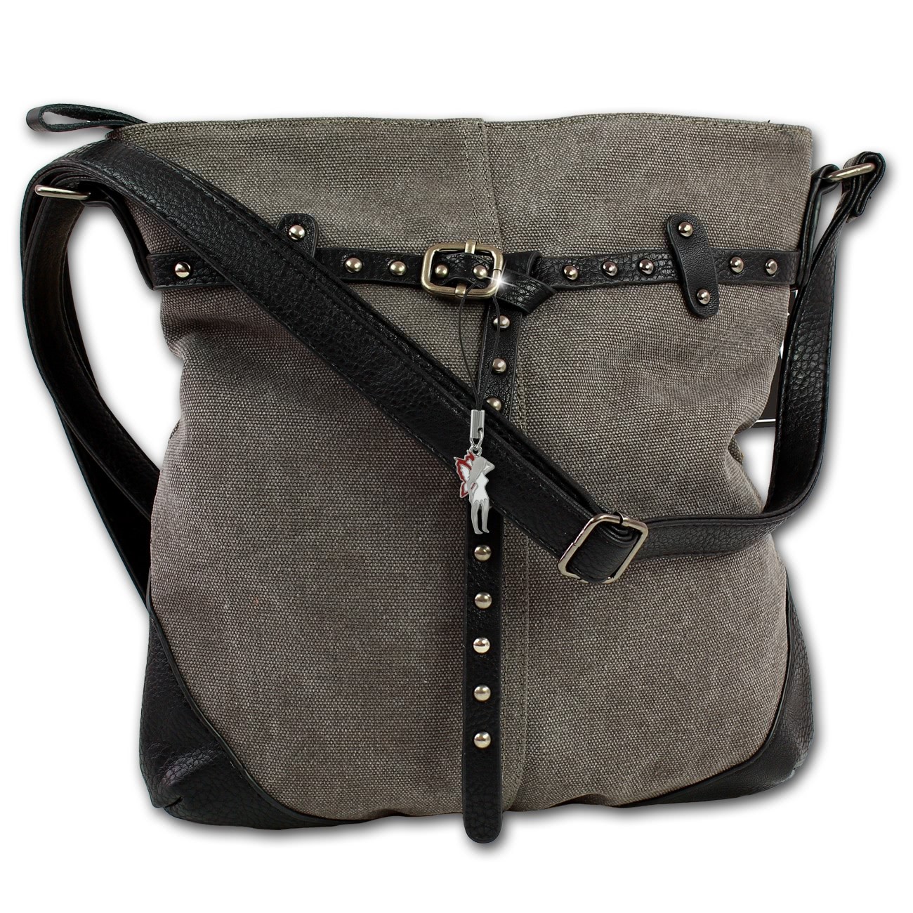 Jennifer Jones Handtasche Canvas grau Modische Damenhandtasche OTJ2390K