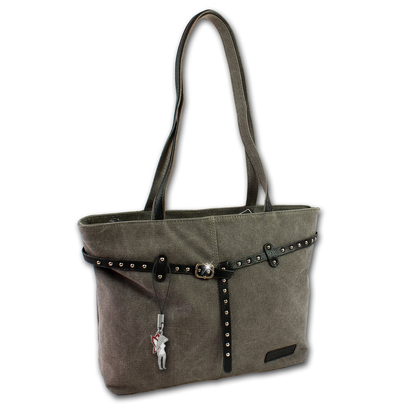 Jennifer Jones Shopper Canvas grau Modische Damenhandtasche OTJ2391K