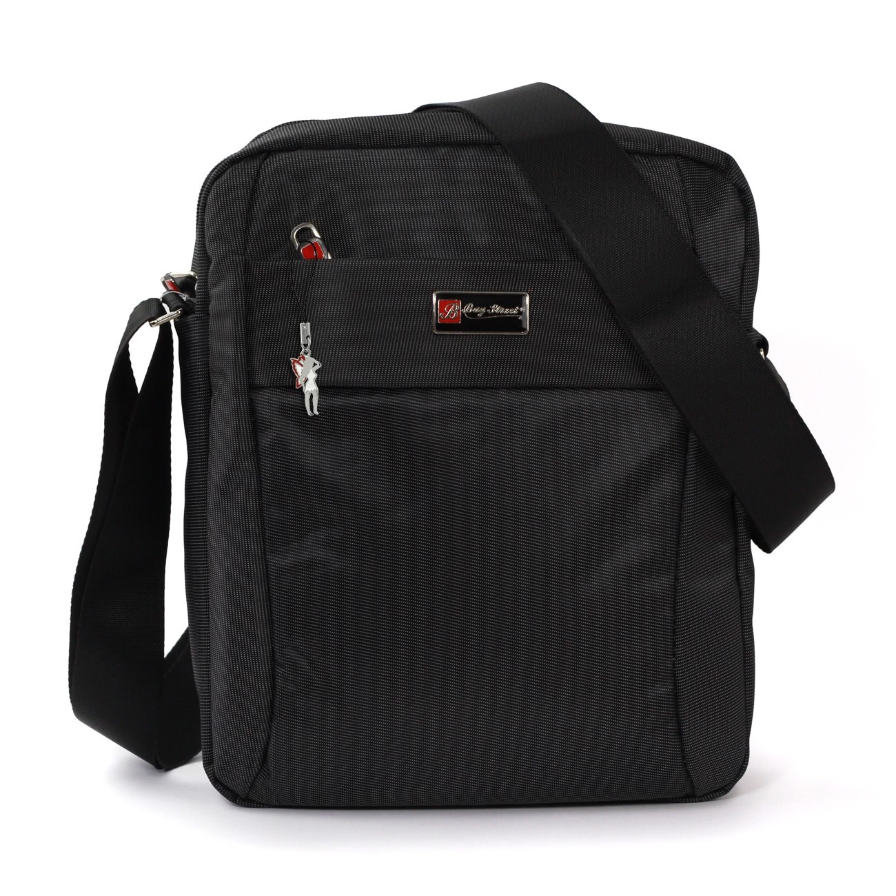 Bag Street Umhängetasche Polyester schwarz Crossover Schultertasche OTJ252S