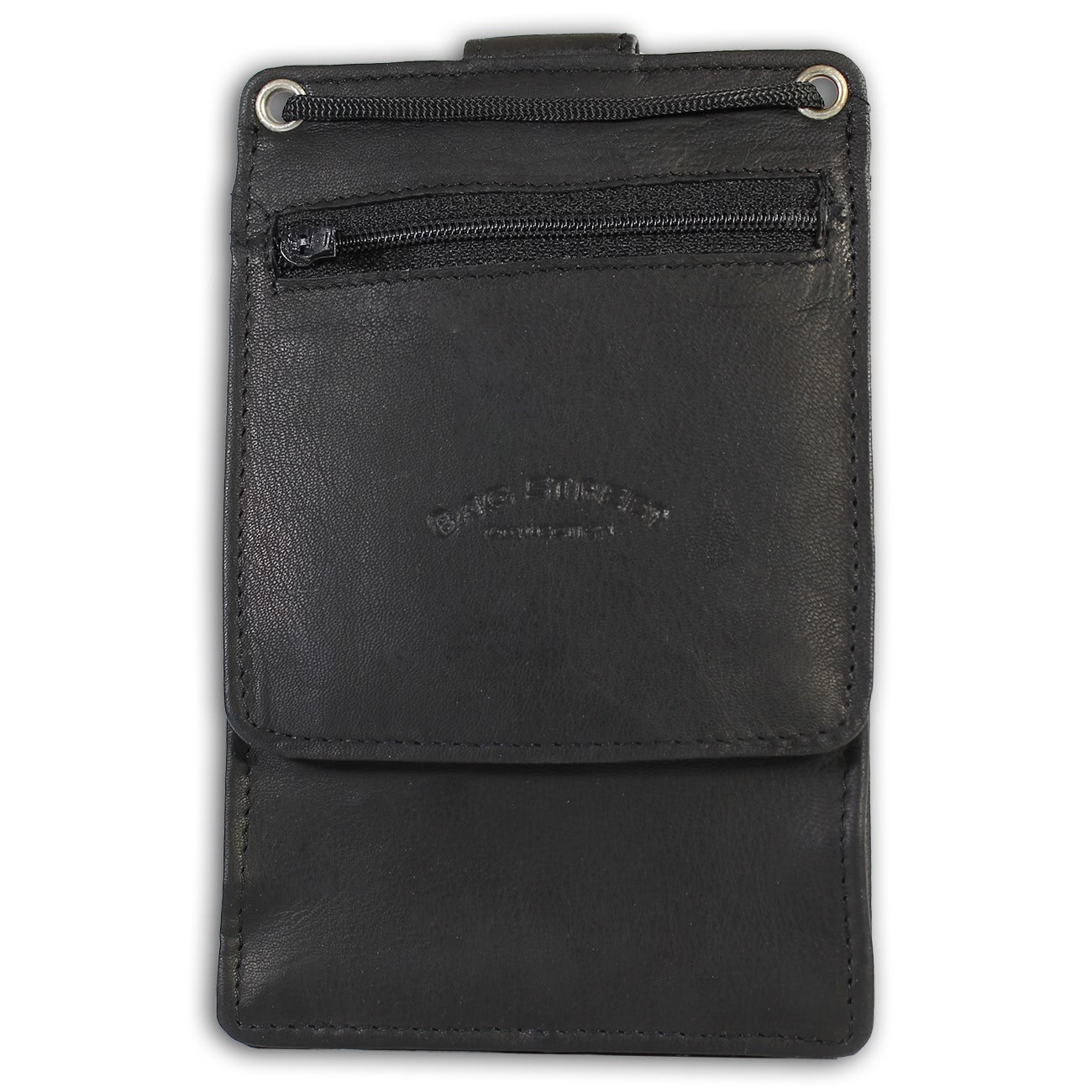 Bag Street Brustbeutel Organizer Brusttasche Leder schwarz OTJ5031S