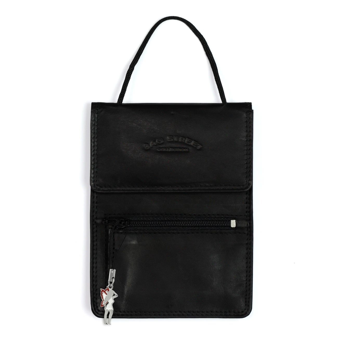 Bag Street Brustbeutel Leder schwarz Brusttasche Brustbörse OTJ503S
