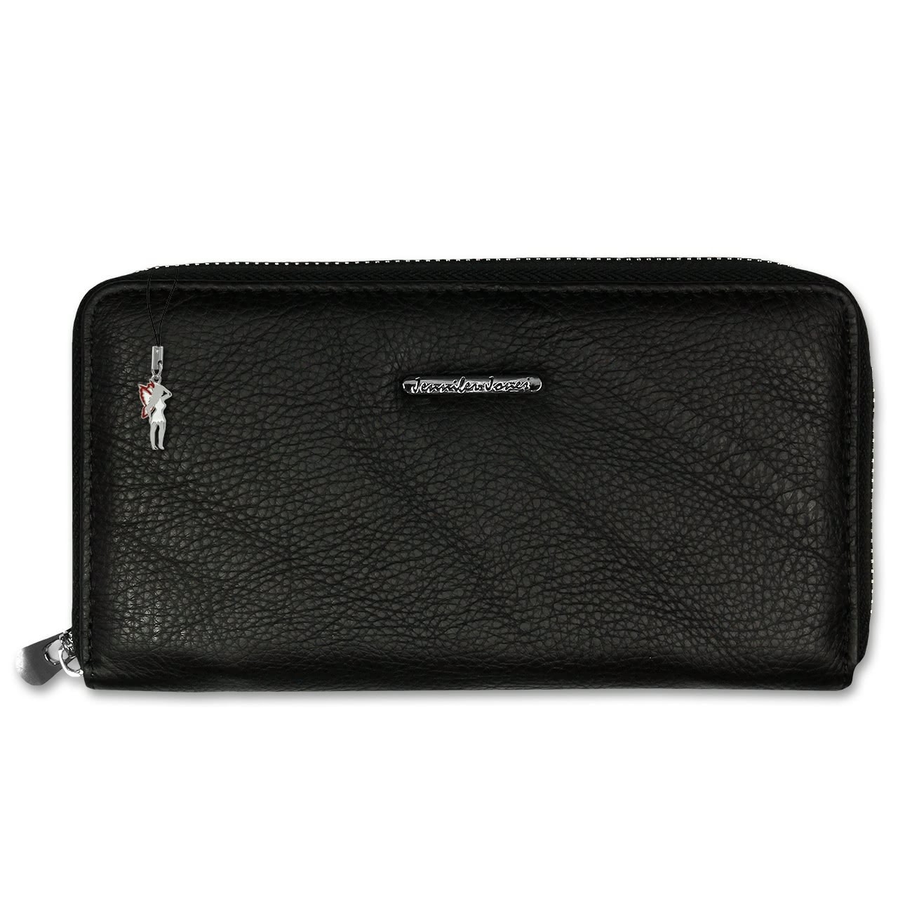 Jennifer Jones Wristlet Echtleder schwarz Damen Portemonnaie OTJ504S
