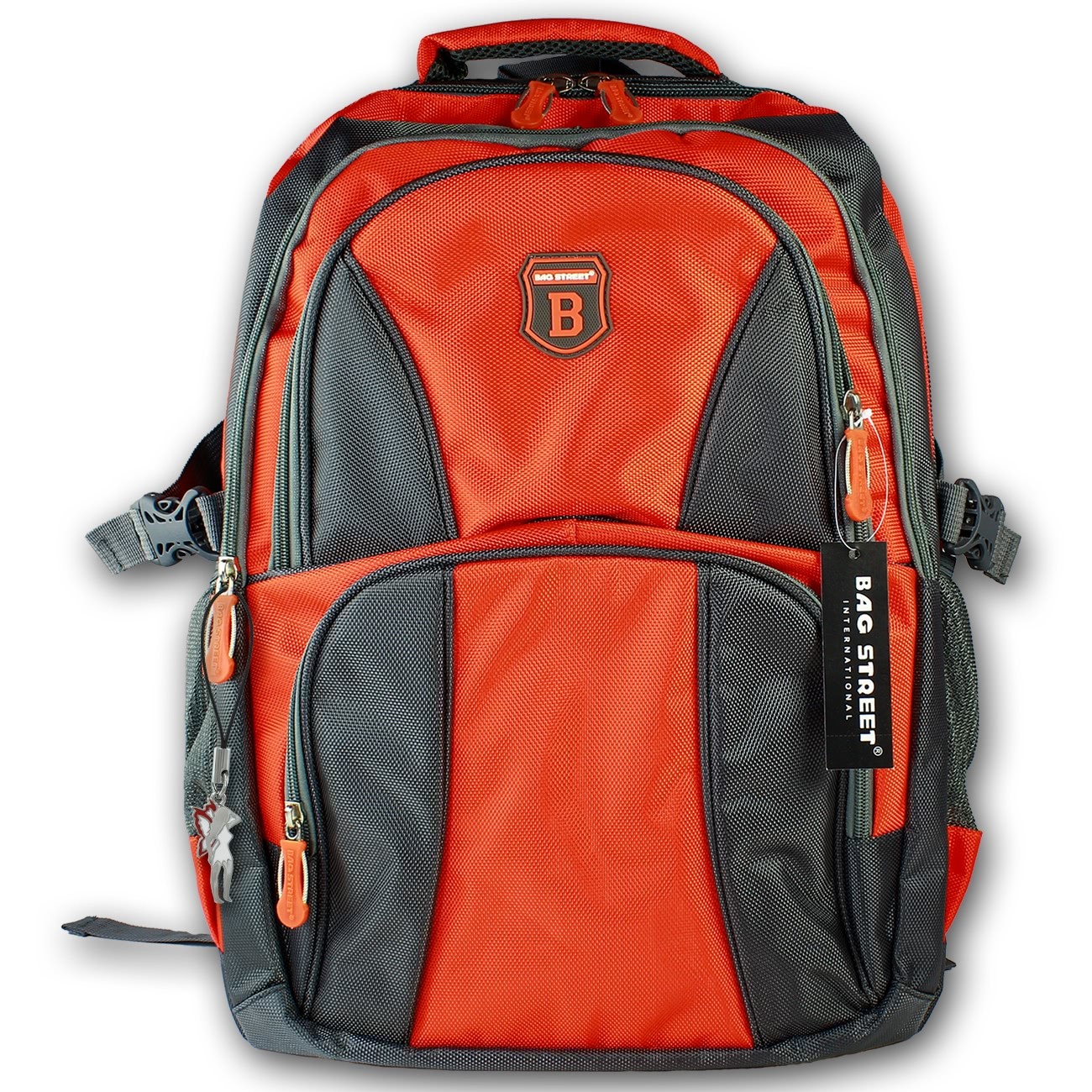 Bag Street Rucksack Nylon grau/orange Freizeit - Sportrucksack OTJ6530O