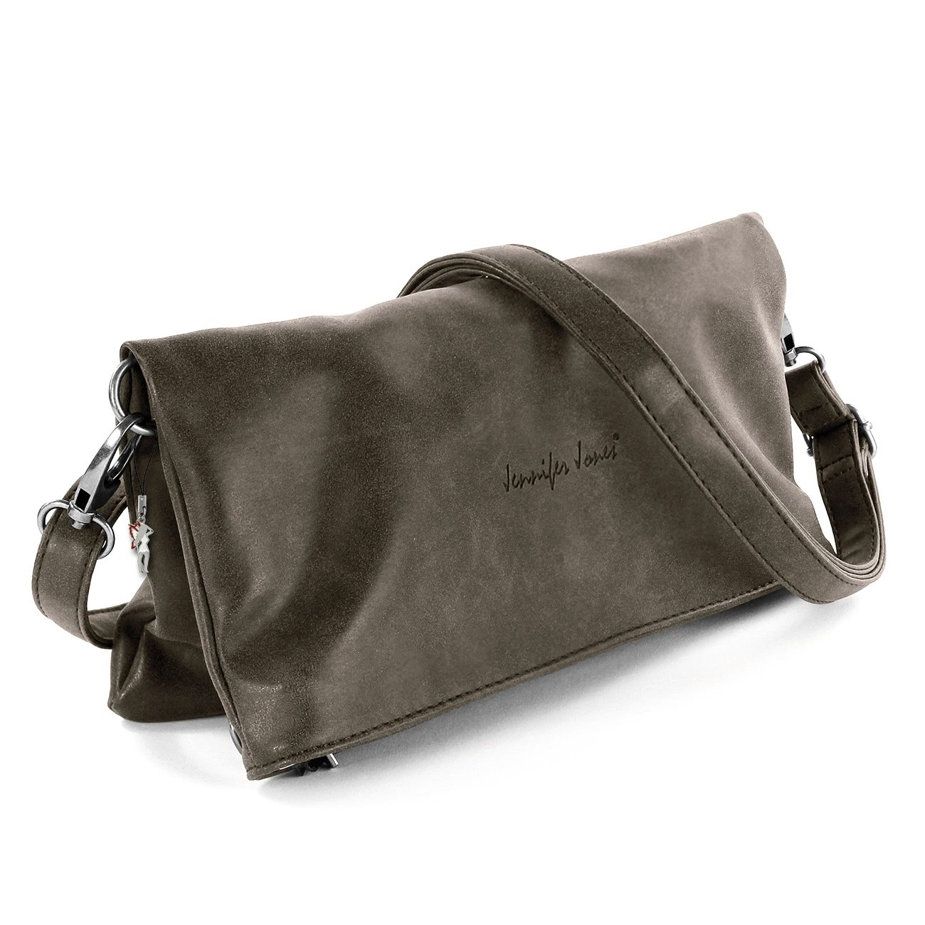 Jennifer Jones 2in1 Clutch Kunstleder taupe Damen OTJ800N