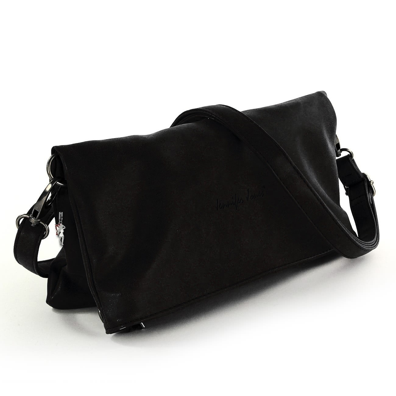 Jennifer Jones 2in1 Clutch Kunstleder schwarz Damen OTJ800S