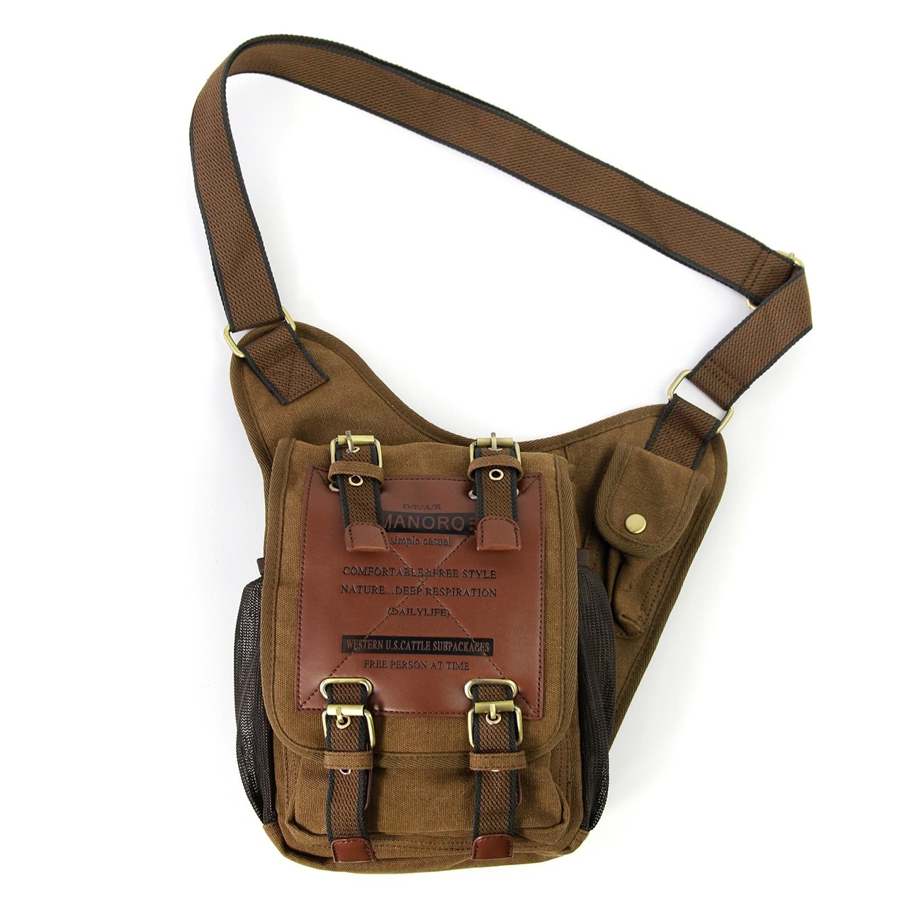 Canvas khaki, braun Crossover Manoro OTK210N