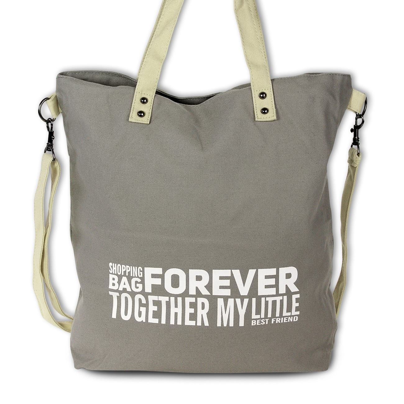 Shopper Canvas grau Henkeltasche Handtasche Manoro OTK223K