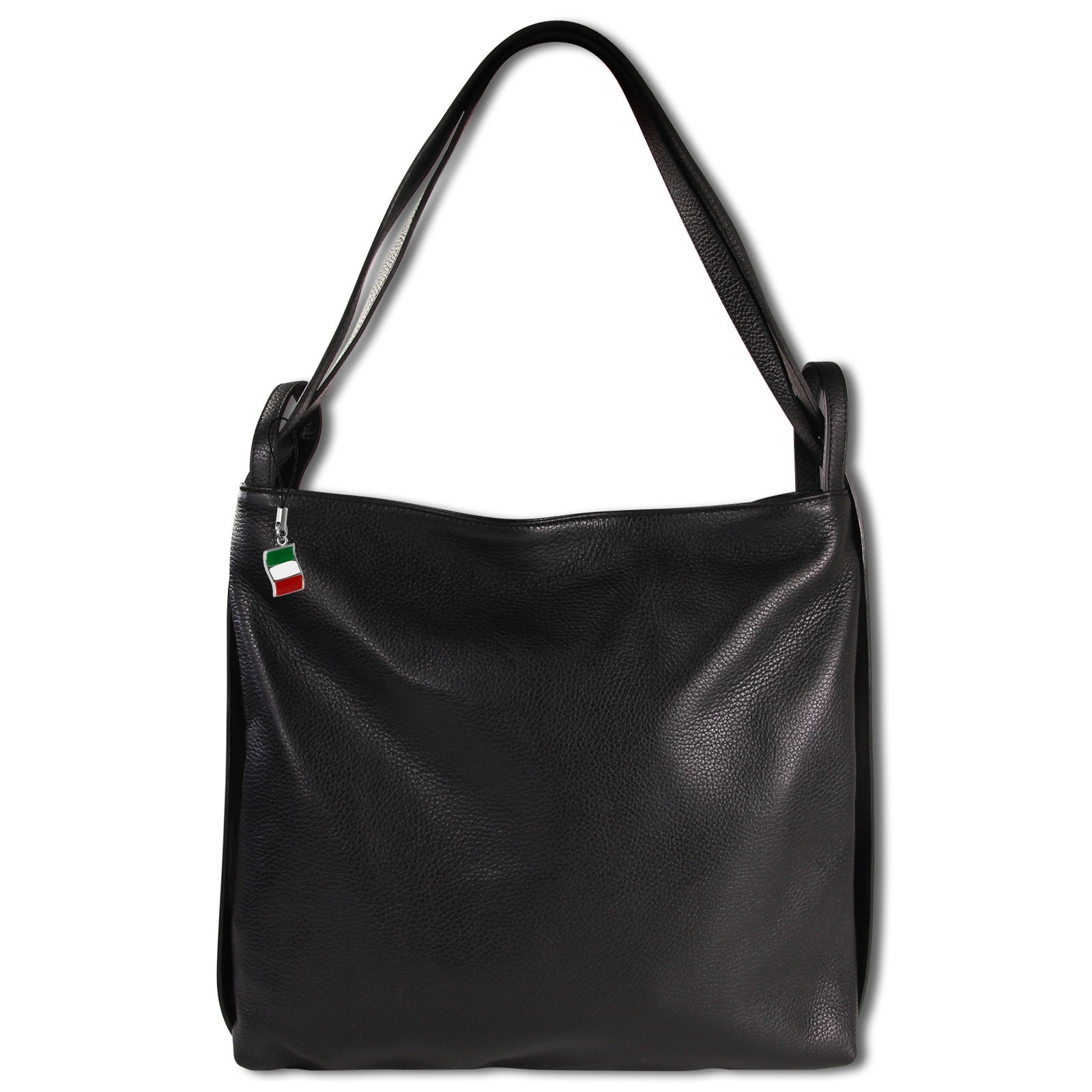 Florence Rucksack Damen Daypack Echtleder schwarz OTM108S