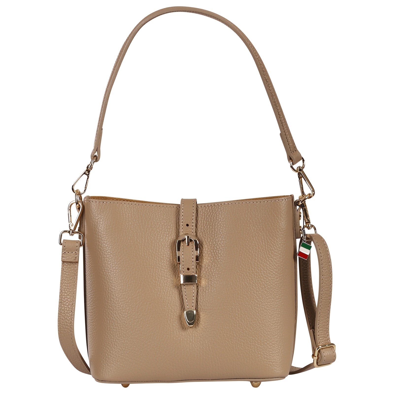 Florence Damen Umhängetasche Leder Tasche taupe OTM812I
