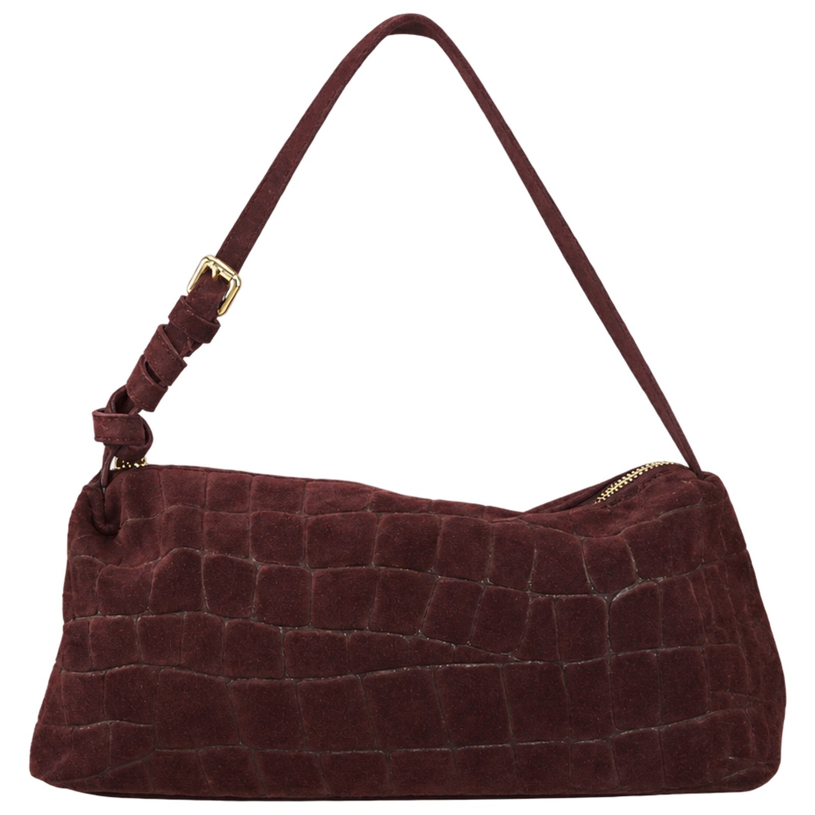 Florence Damen Schultertasche Wildleder Tasche bordeaux OTM818D5