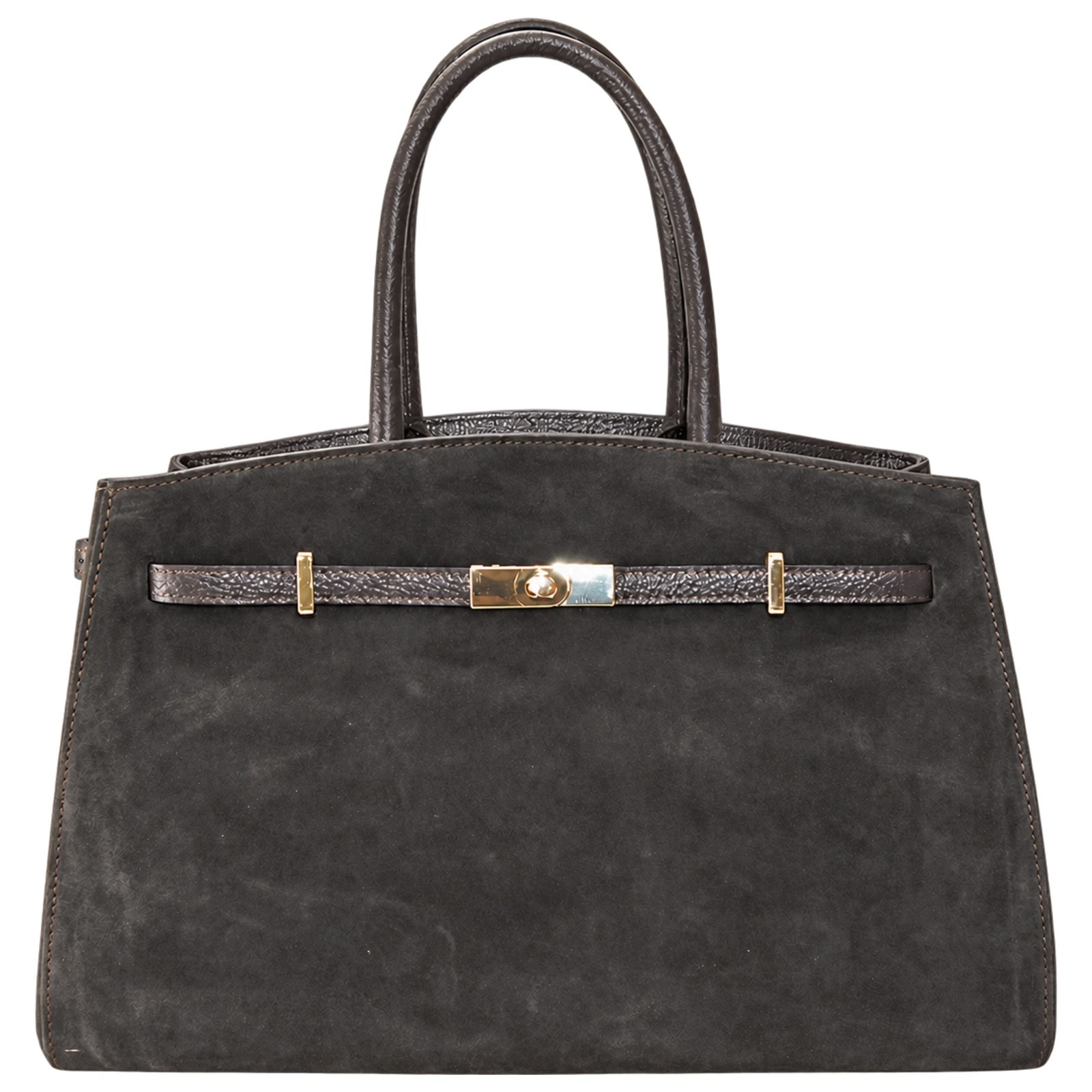 Florence Damen Schultertasche Wildleder Tasche dunkelbraun OTM821N5