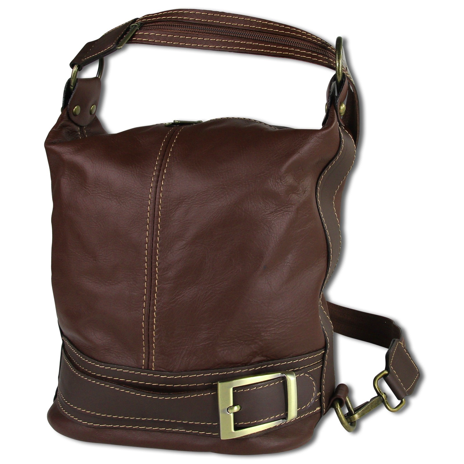 Toscanto Damen Rucksack Leder Tasche braun OTT104SN