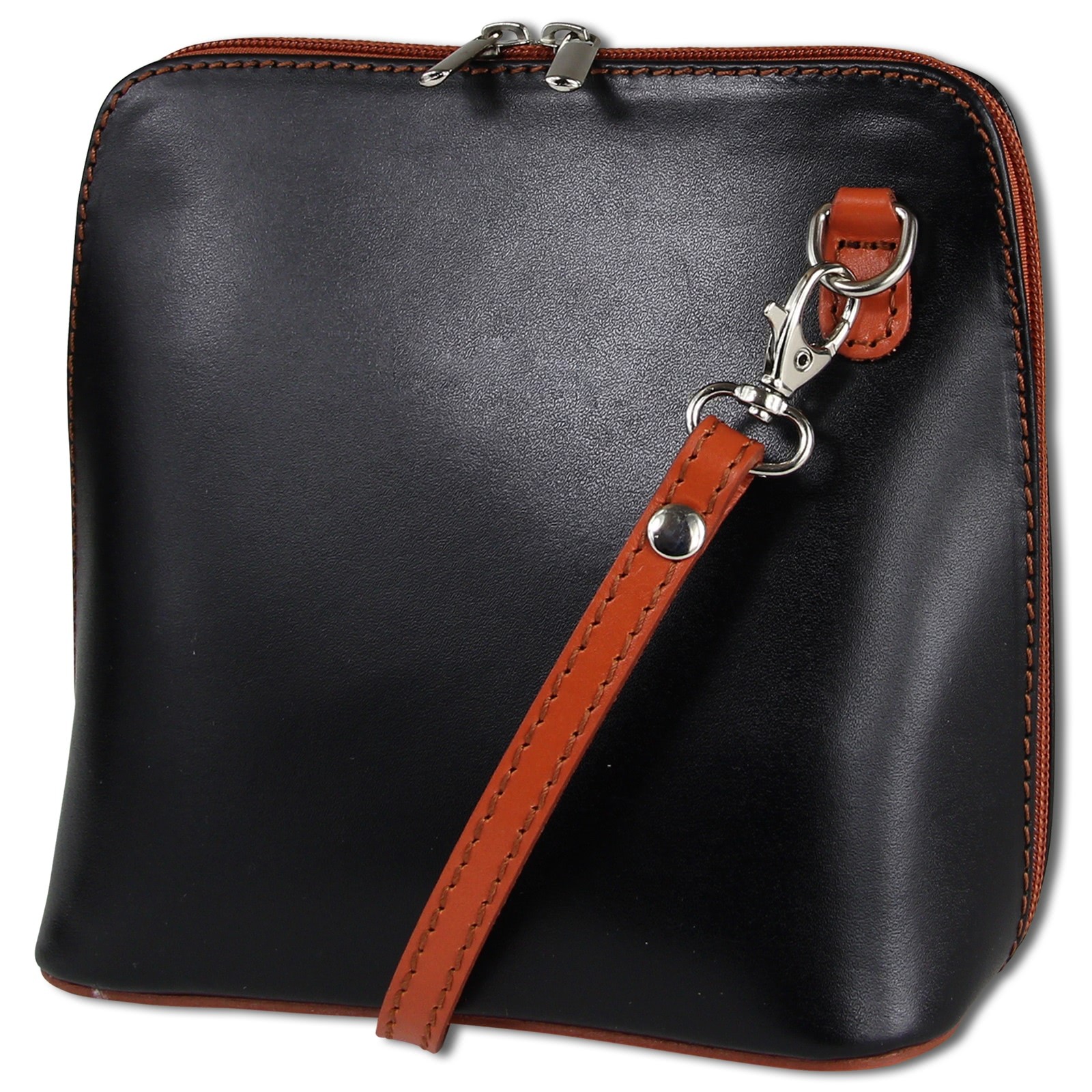 Toscanto Damen Leder Tasche schwarz braun OTT109UF
