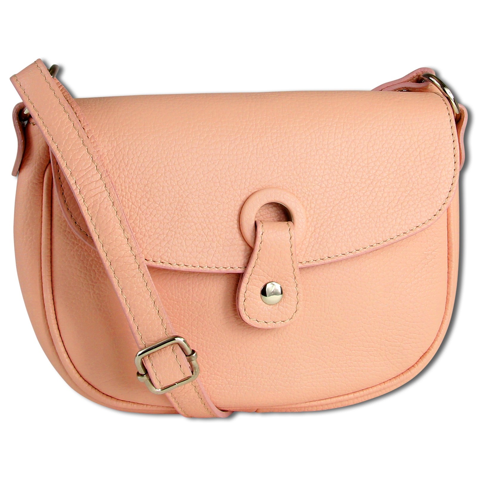 Toscanto Damen Schultertasche Umhängetasche Leder Tasche rosa OTT122SA