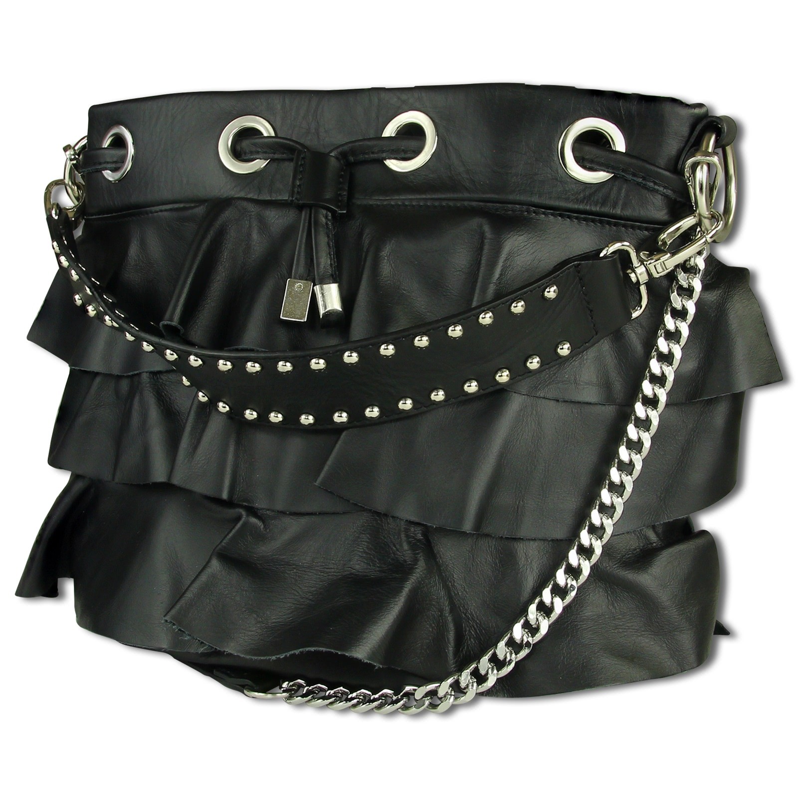 Toscanto Damen Henkeltasche Leder Tasche schwarz OTT125SS
