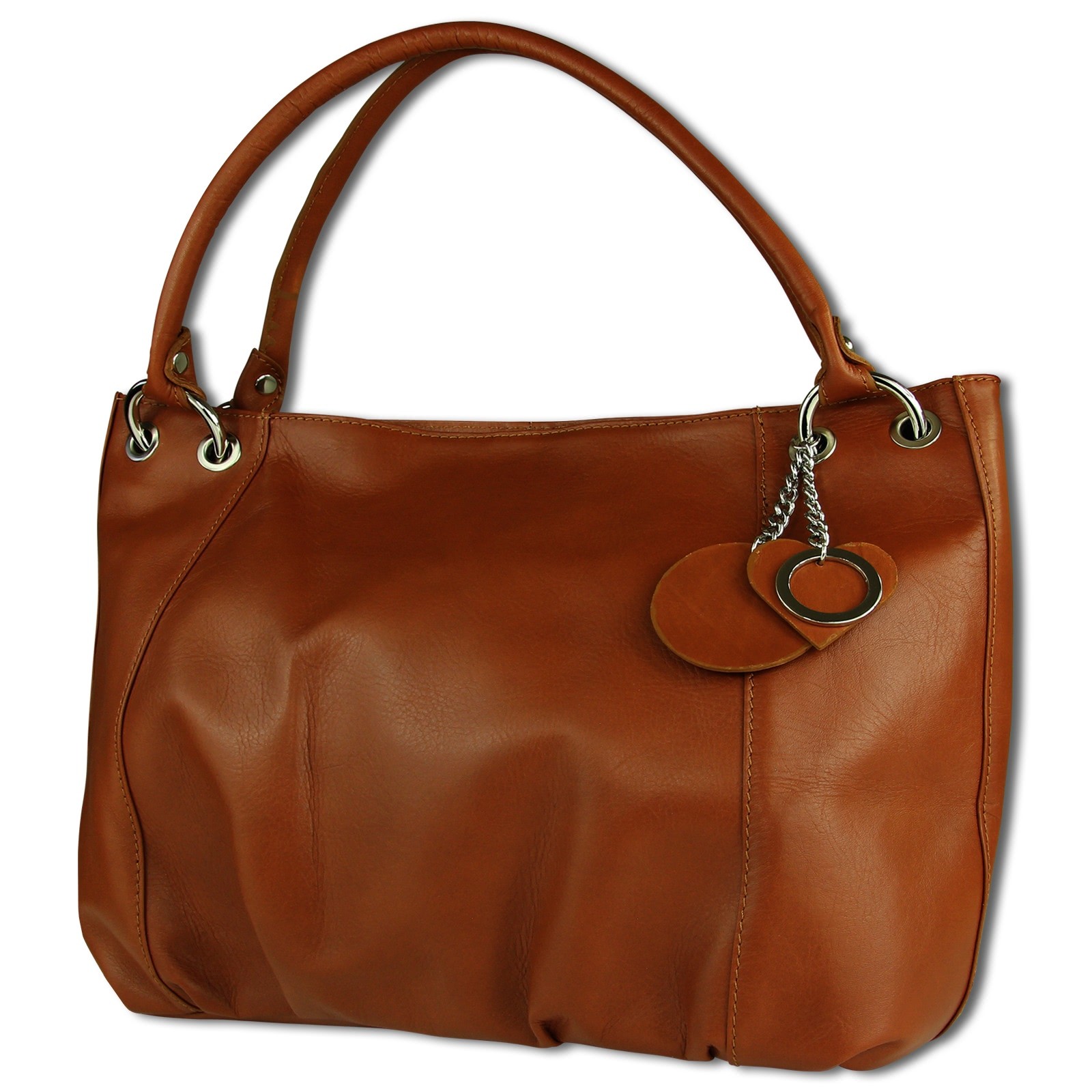 Toscanto Damen Schultertasche Henkeltasche Leder Tasche tan braun OTT128SN