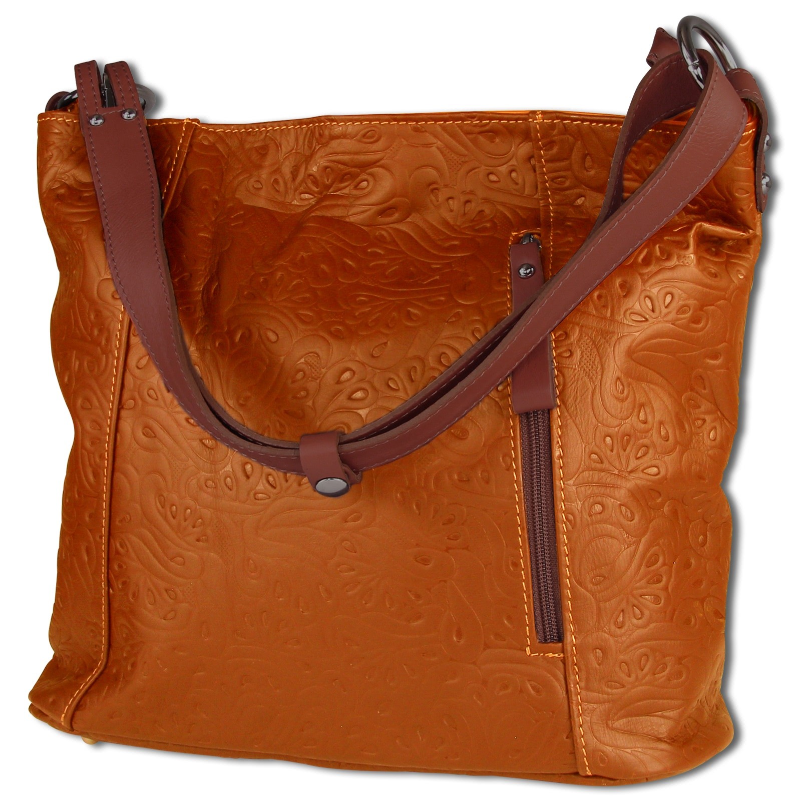 Toscanto Damen Henkeltasche Leder Tasche tan braun OTT130SO