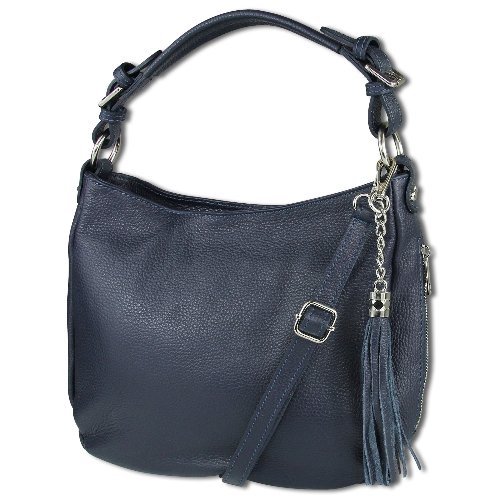 Toscanto Damen Shopper Leder Tasche blau OTT134SB