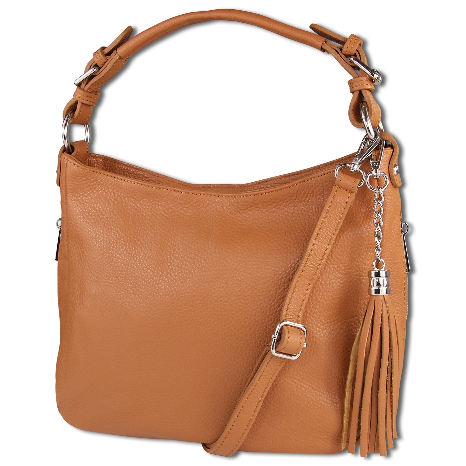 Toscanto Damen Schultertasche Shopper Leder Tasche tan braun OTT134SN