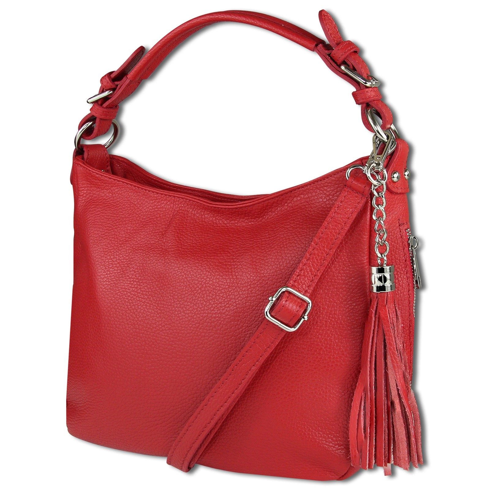 Toscanto Damen Schultertasche Shopper Leder Tasche rot OTT134SR