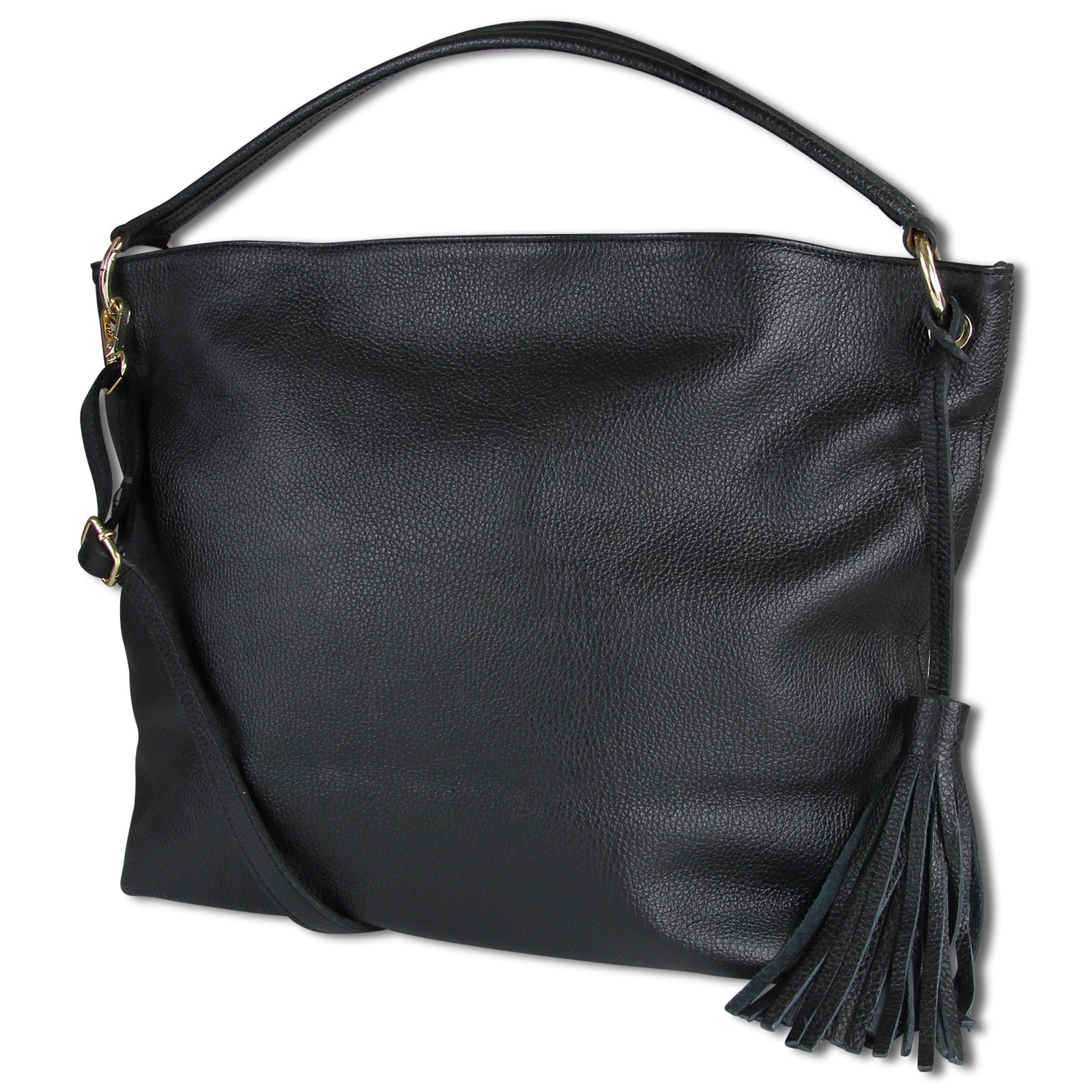 Toscanto Damen Shopper Leder Tasche schwarz OTT137SS