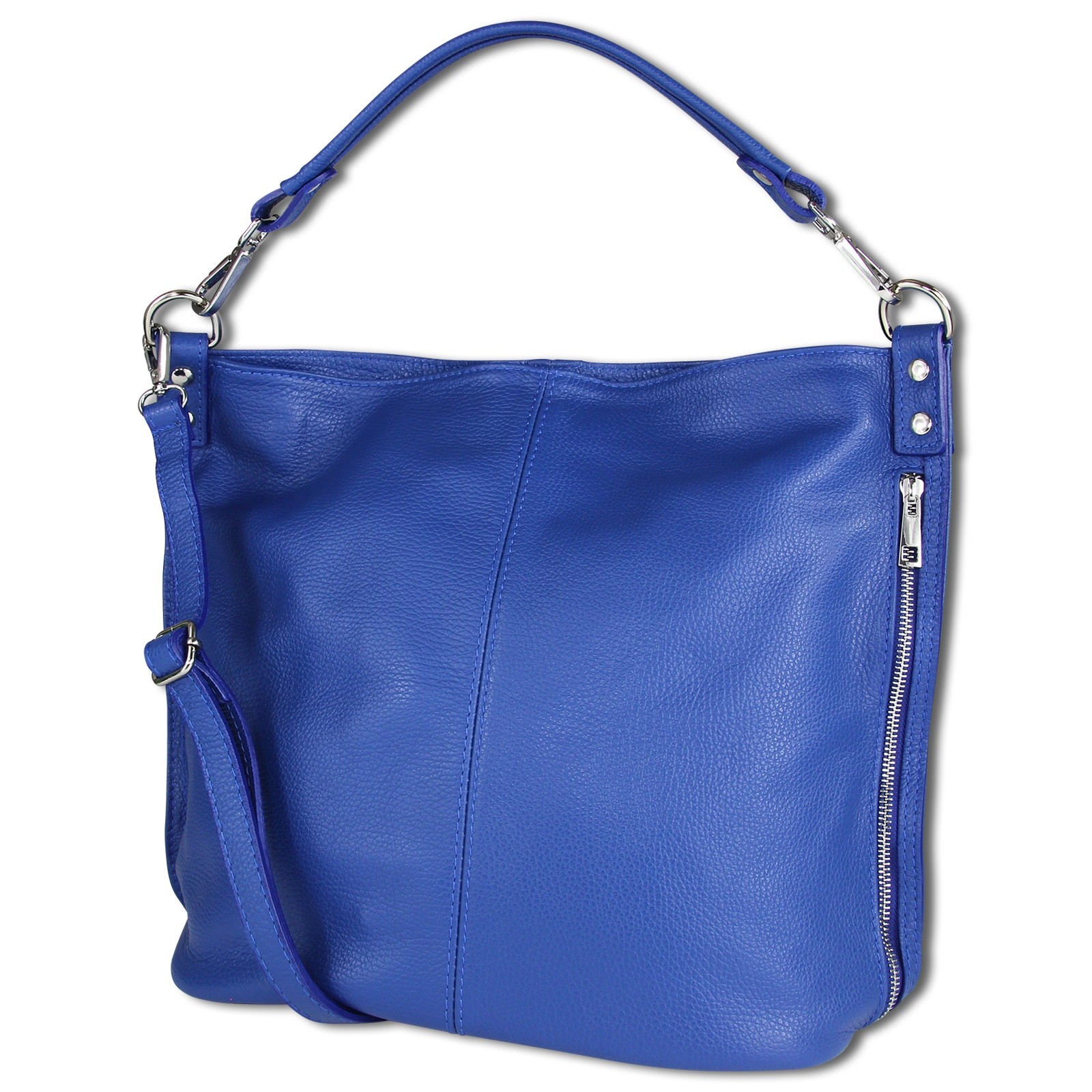 Toscanto Damen Shopper Leder Tasche blau OTT138SB