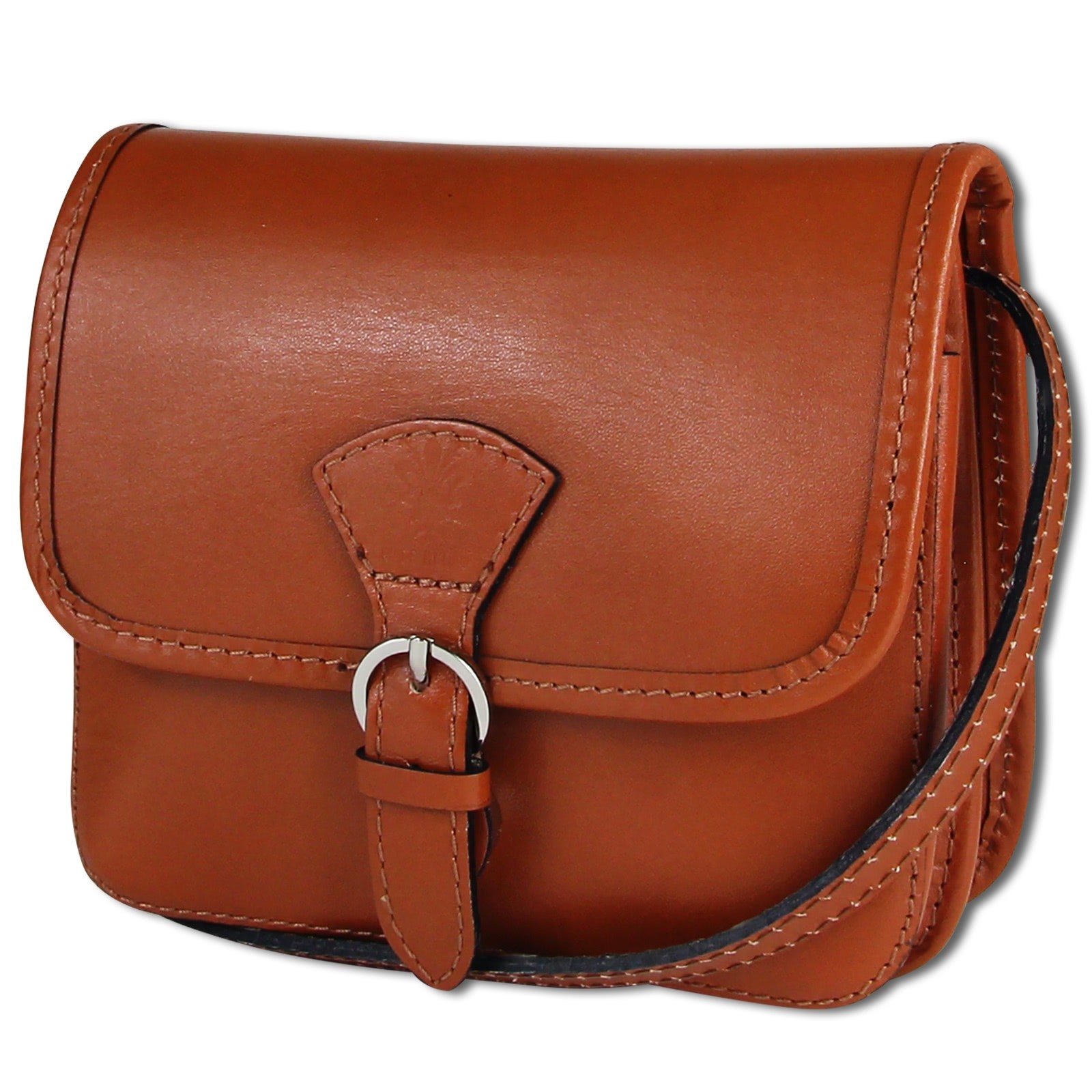 Toscanto Damen Schultertasche Umhängetasche Leder Tasche tan braun OTT141SO