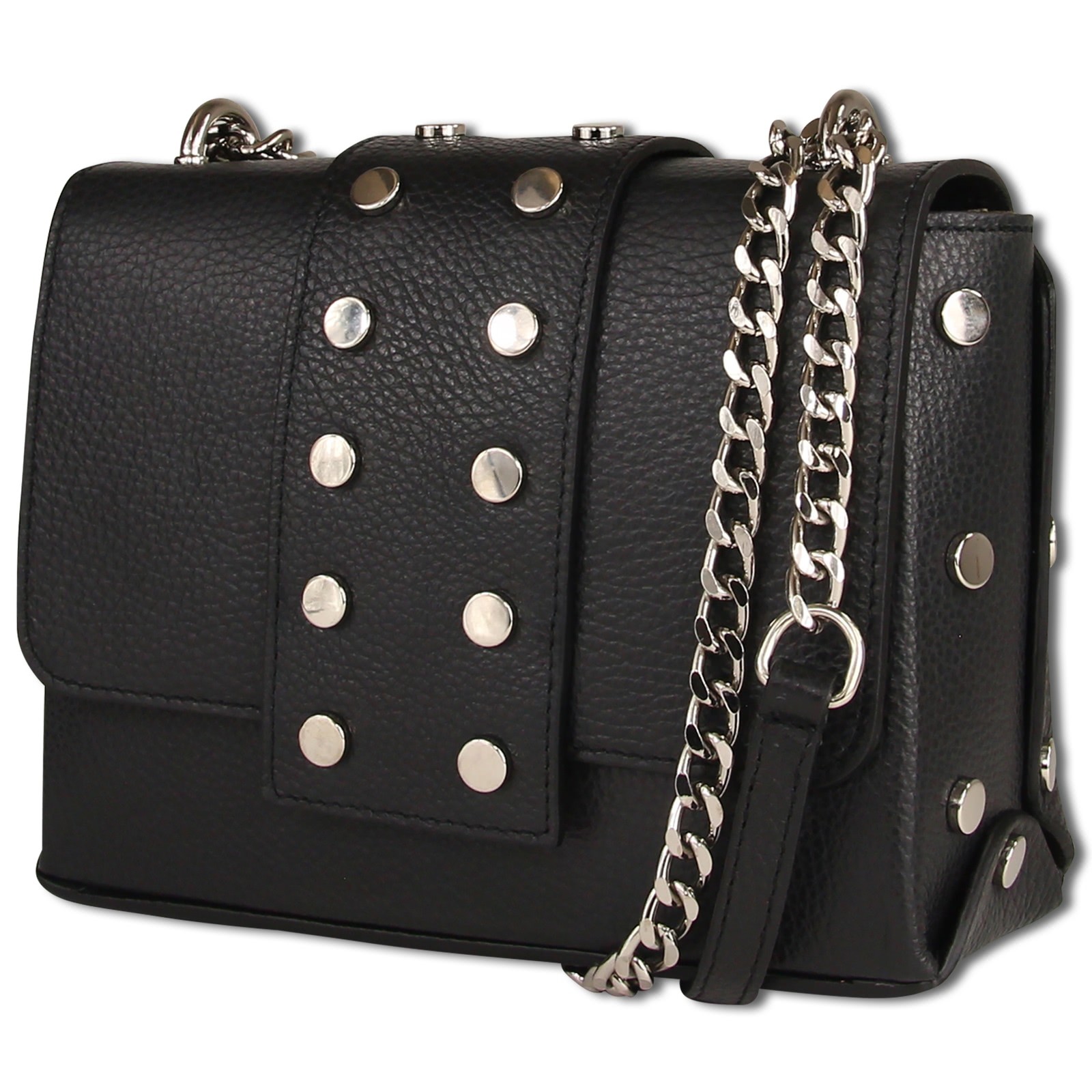 Toscanto Damen Jugend Abendtasche Leder Tasche schwarz OTT143US