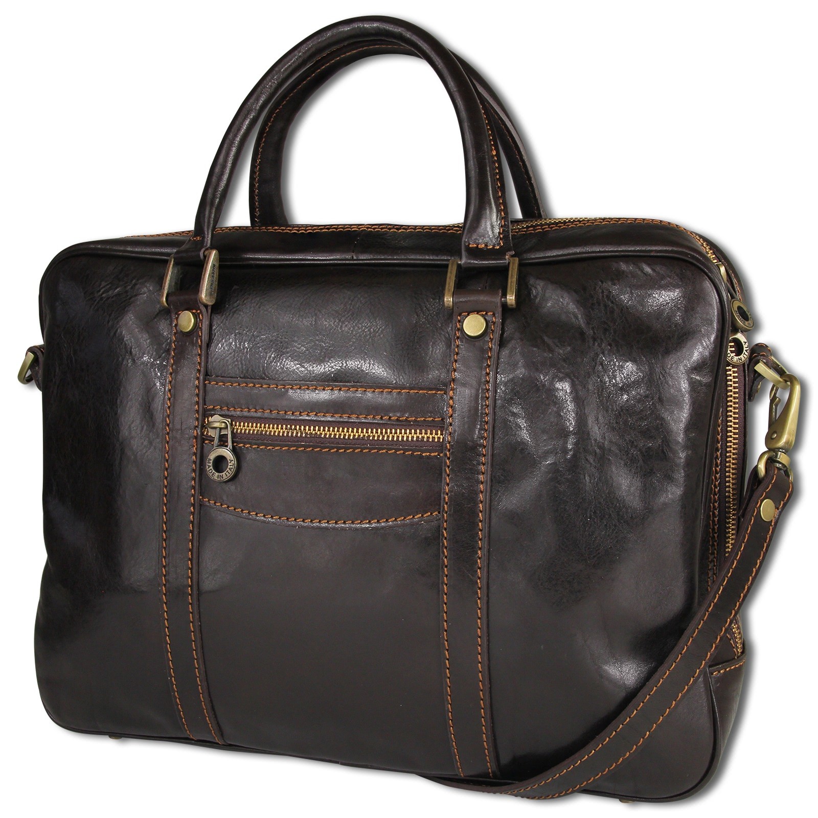 Toscanto Damen Businesstasche Leder Tasche braun OTT148SN