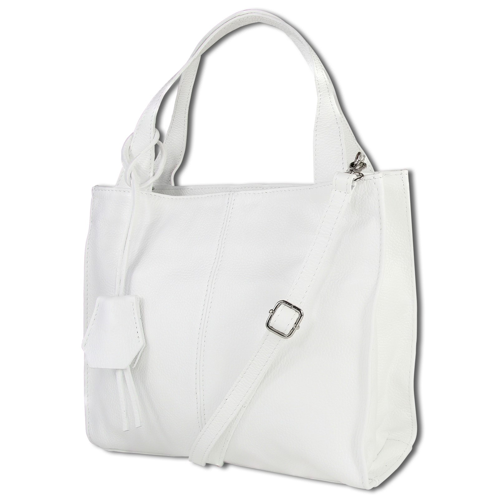 Toscanto Damen Shopper Leder Tasche weiß OTT155SW