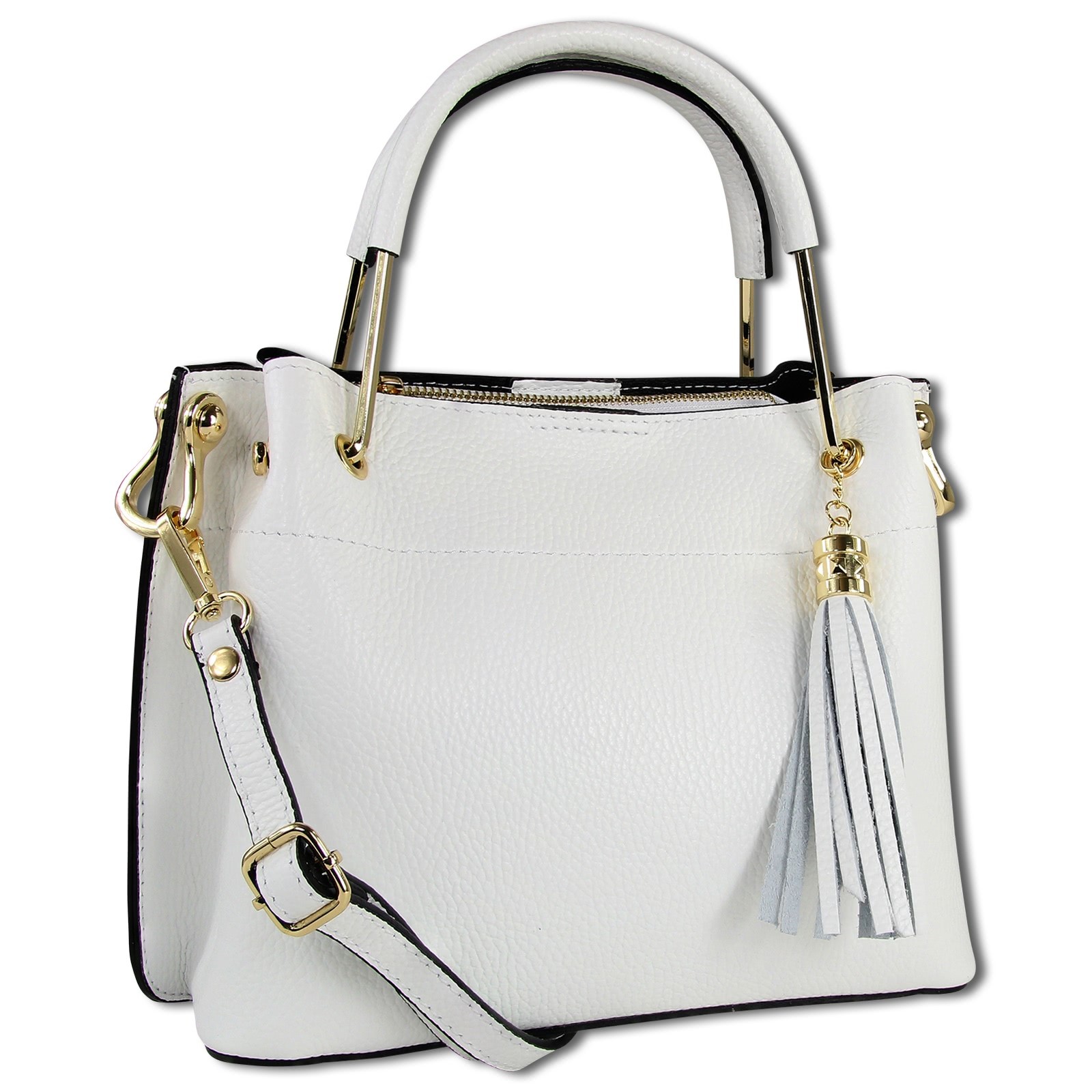 Toscanto Damen Handtasche Leder Tasche weiß OTT157UW