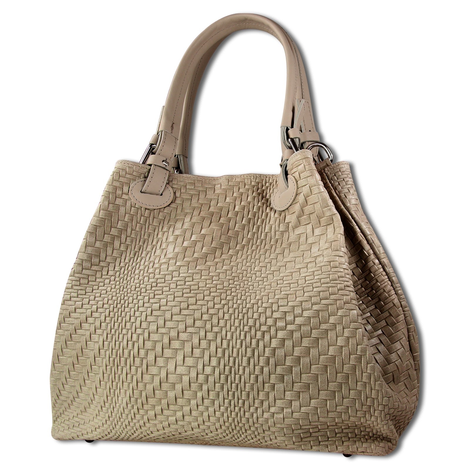 Toscanto Damen Handtasche Leder Tasche taupe OTT163HN