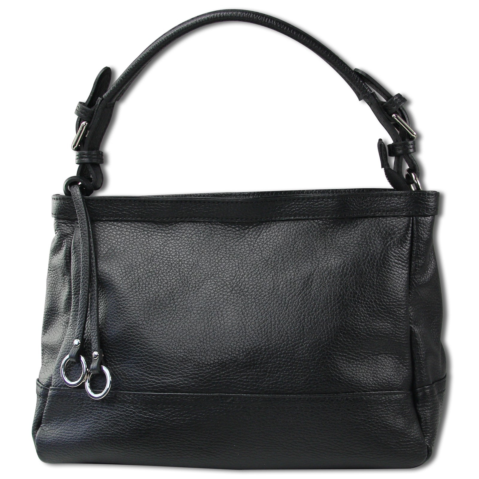 Toscanto Damen Schultertasche Leder Tasche schwarz OTT165SS1