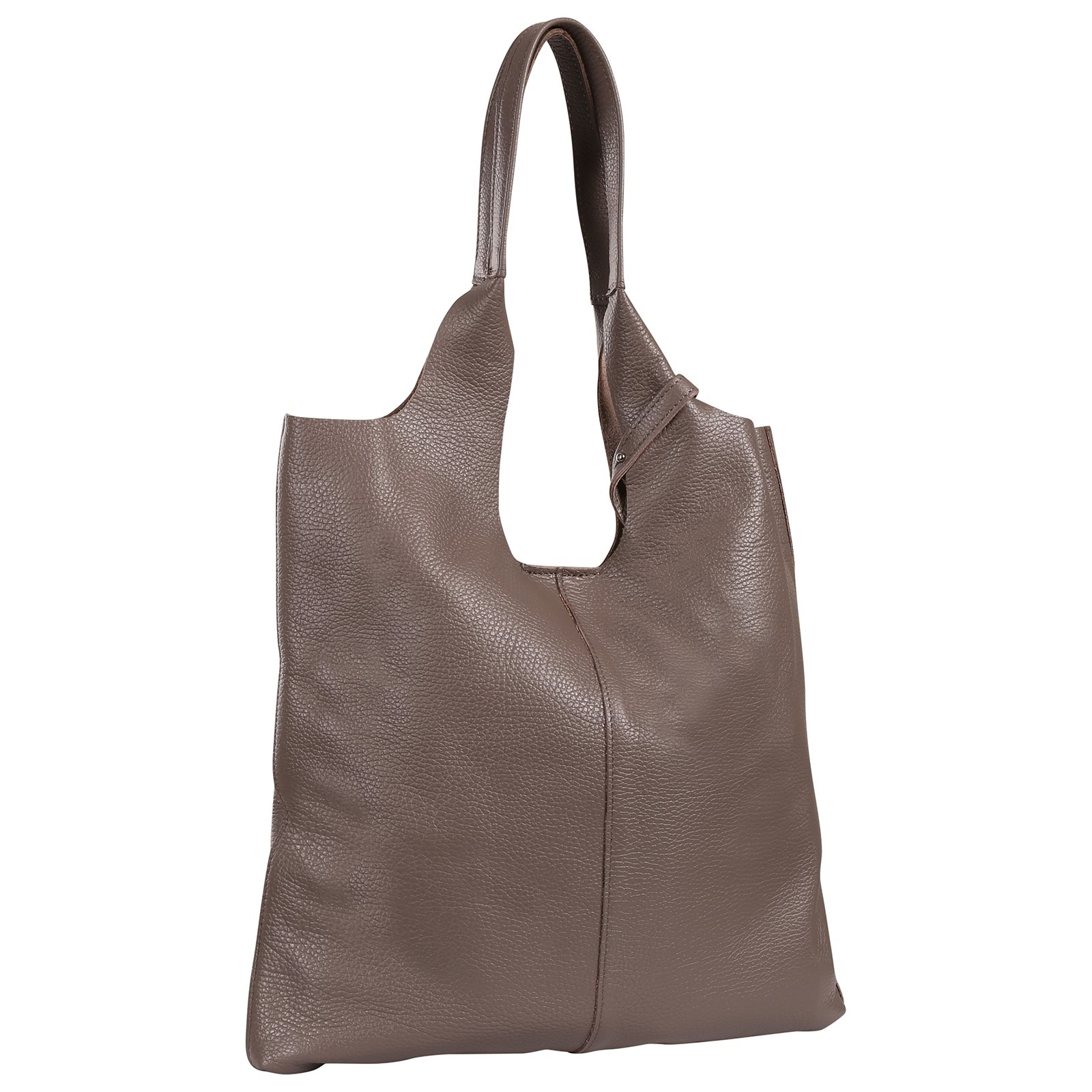 Toscanto Damen Shopper Leder Tasche grau OTT166SK3